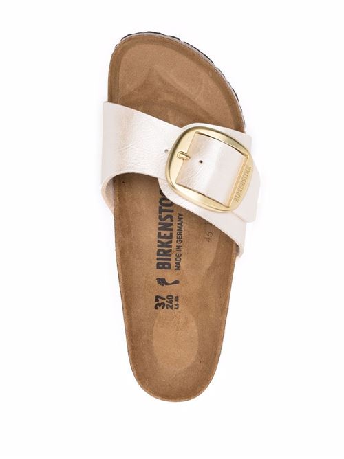 Ciabatte Birkenstock Madrid Big Buckle color perla con finitura satinata e maxi fibbia BIRKENSTOCK | MADRID BIG1015279